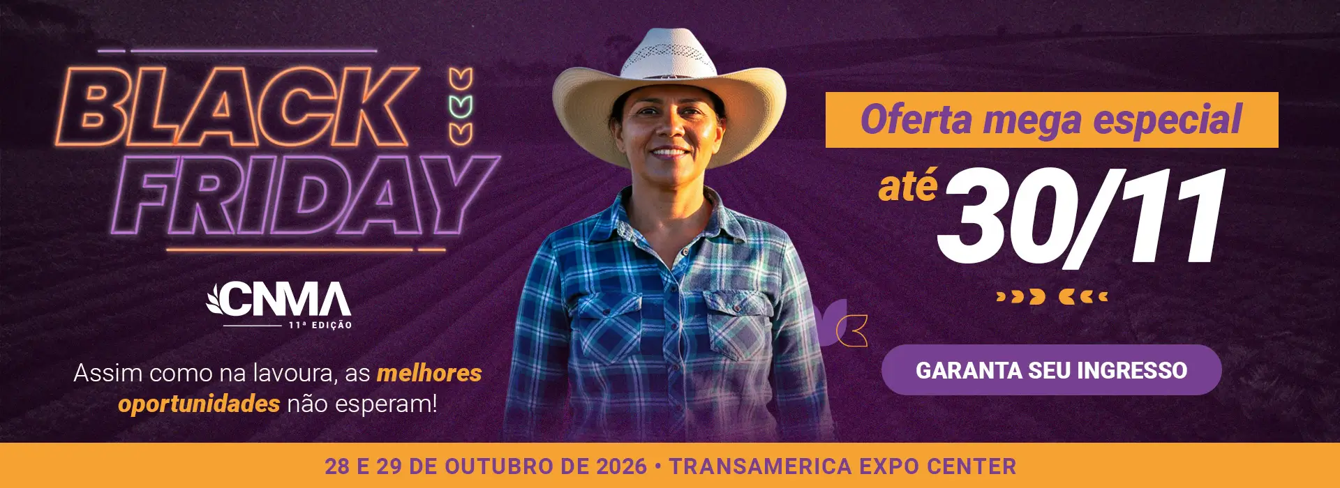 Ingressos para eventos do agronegócio